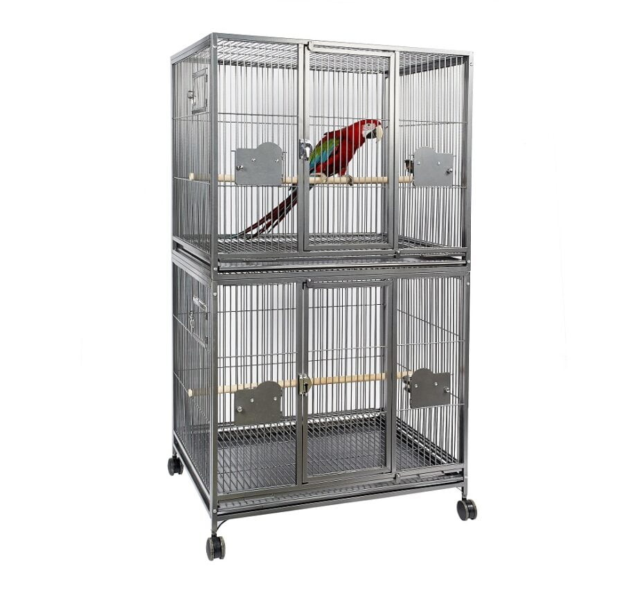 Rainforest Parrot Double Bird Cage / Breeding Cage